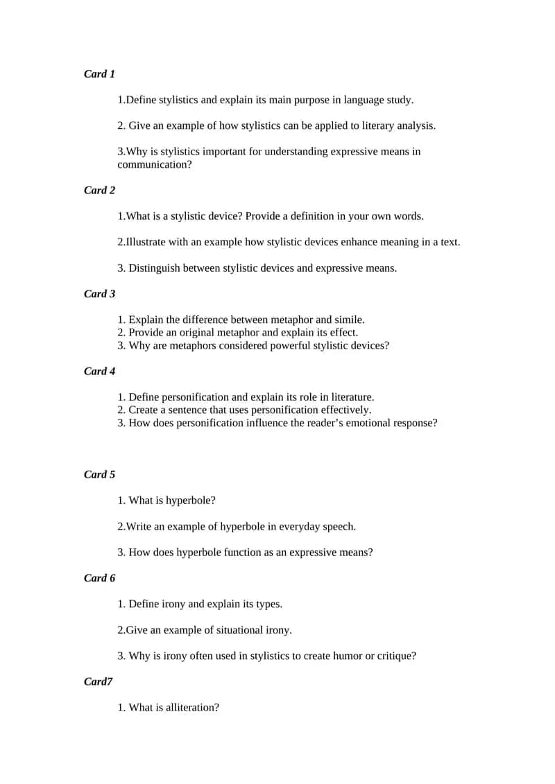 Stylistics and Expressive Means 1