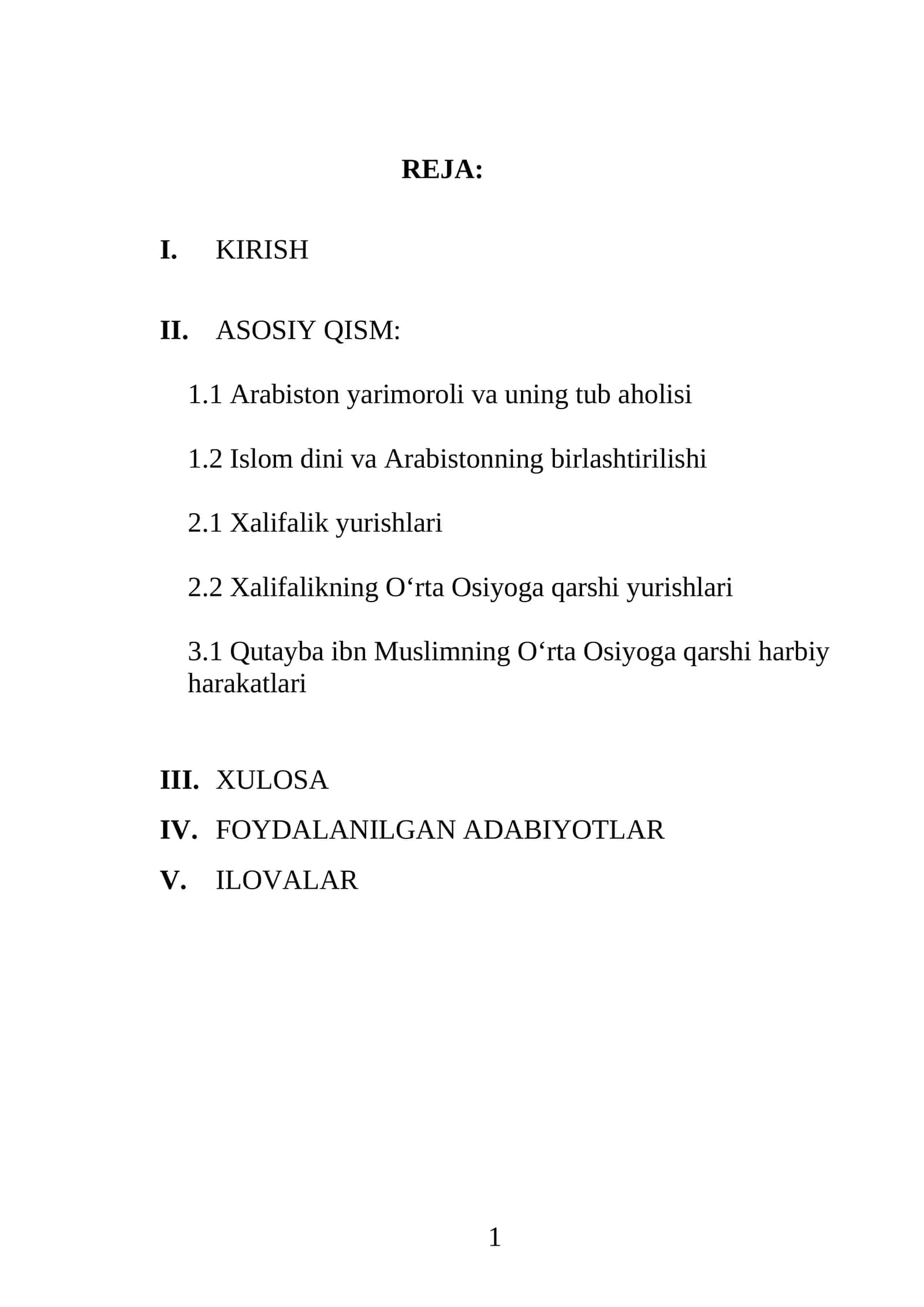 Arabiston Yarimoroli va Islom Dini 1