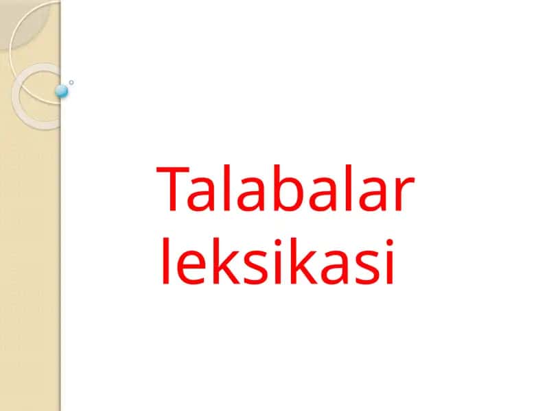 Talabalar leksikasi 1