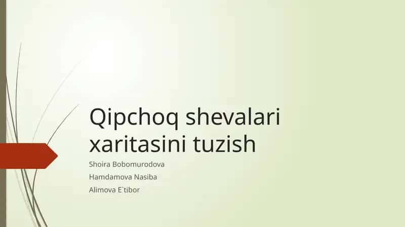 Qipchoq Shevalari Xaritasi 1
