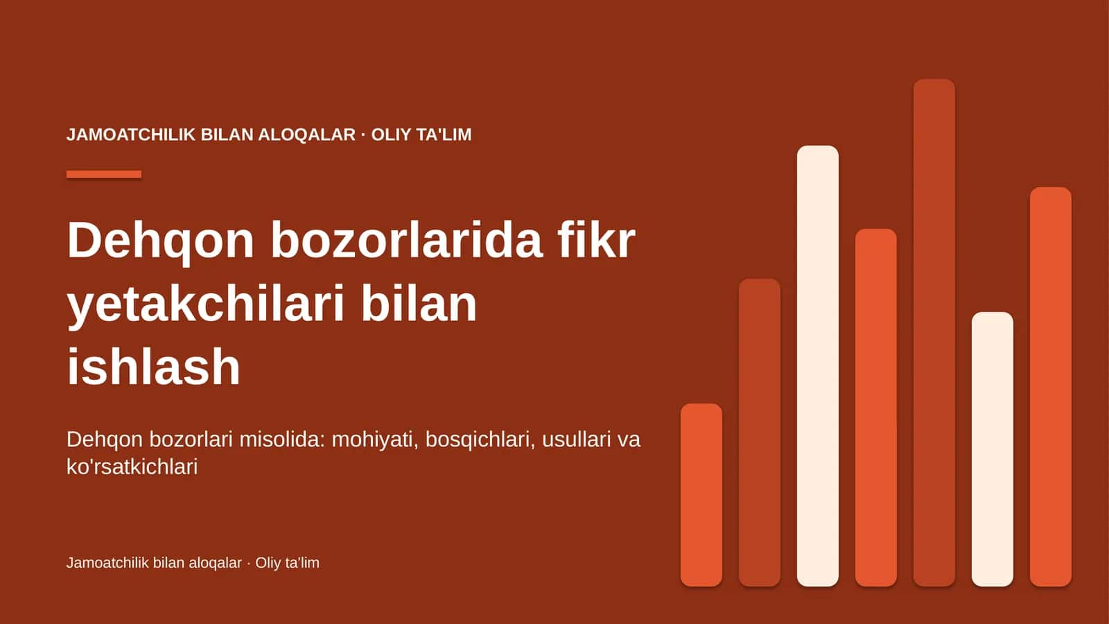Dehqon bozorlarida fikr yetakchilari bilan ishlash 1