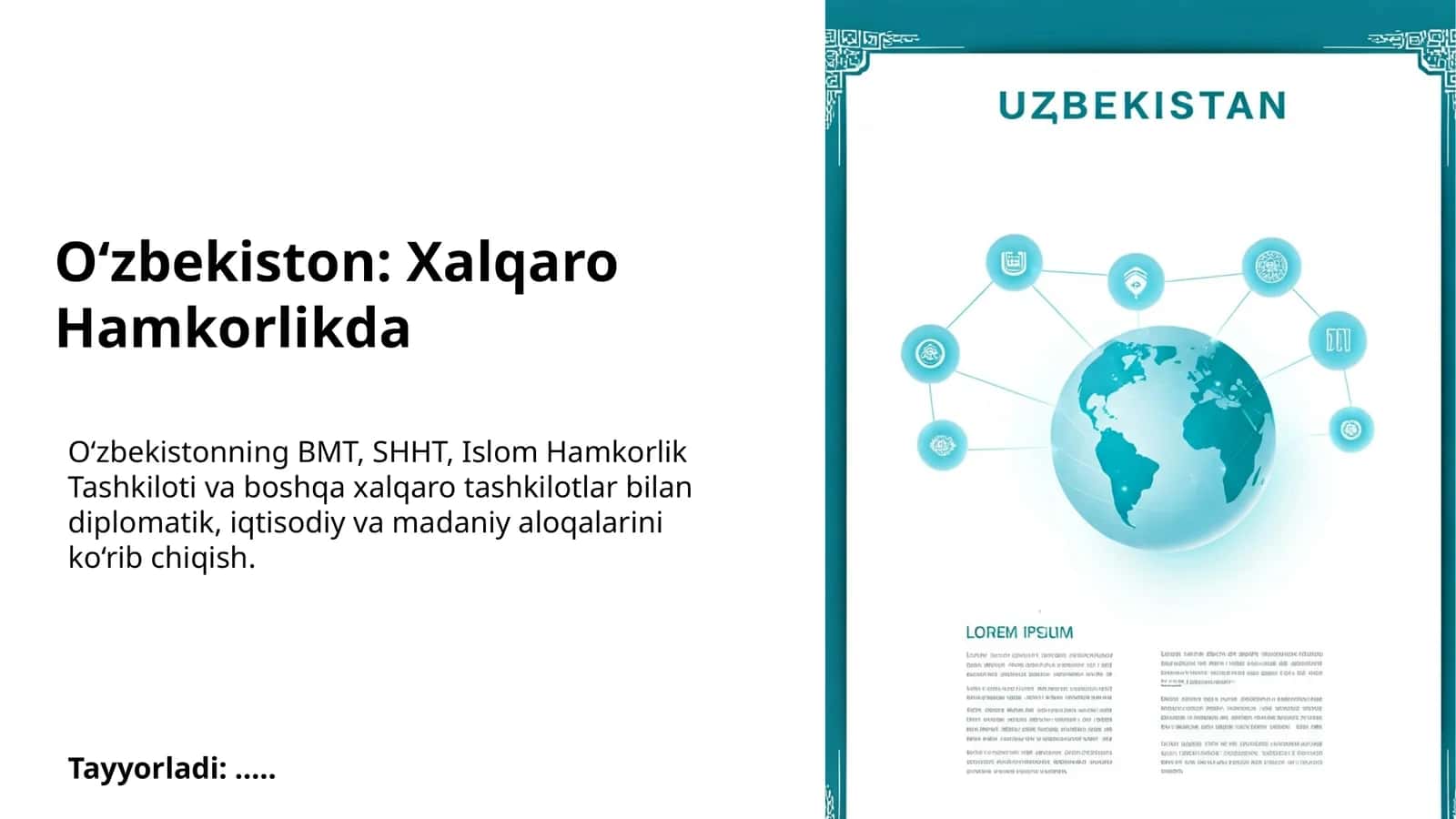 Xalqaro Hamkorlikda 1