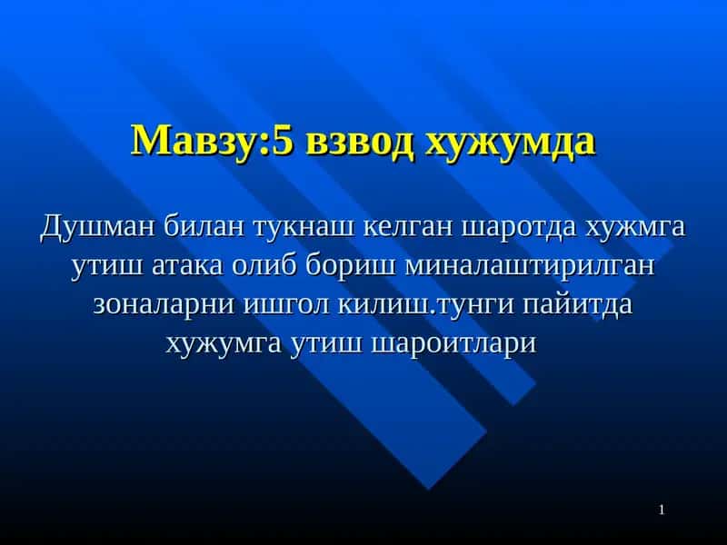 взвод хужумда 1