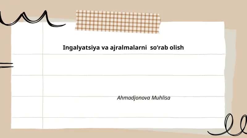 Ingalyatsiya va ajralmalarni soʻrab olish 1