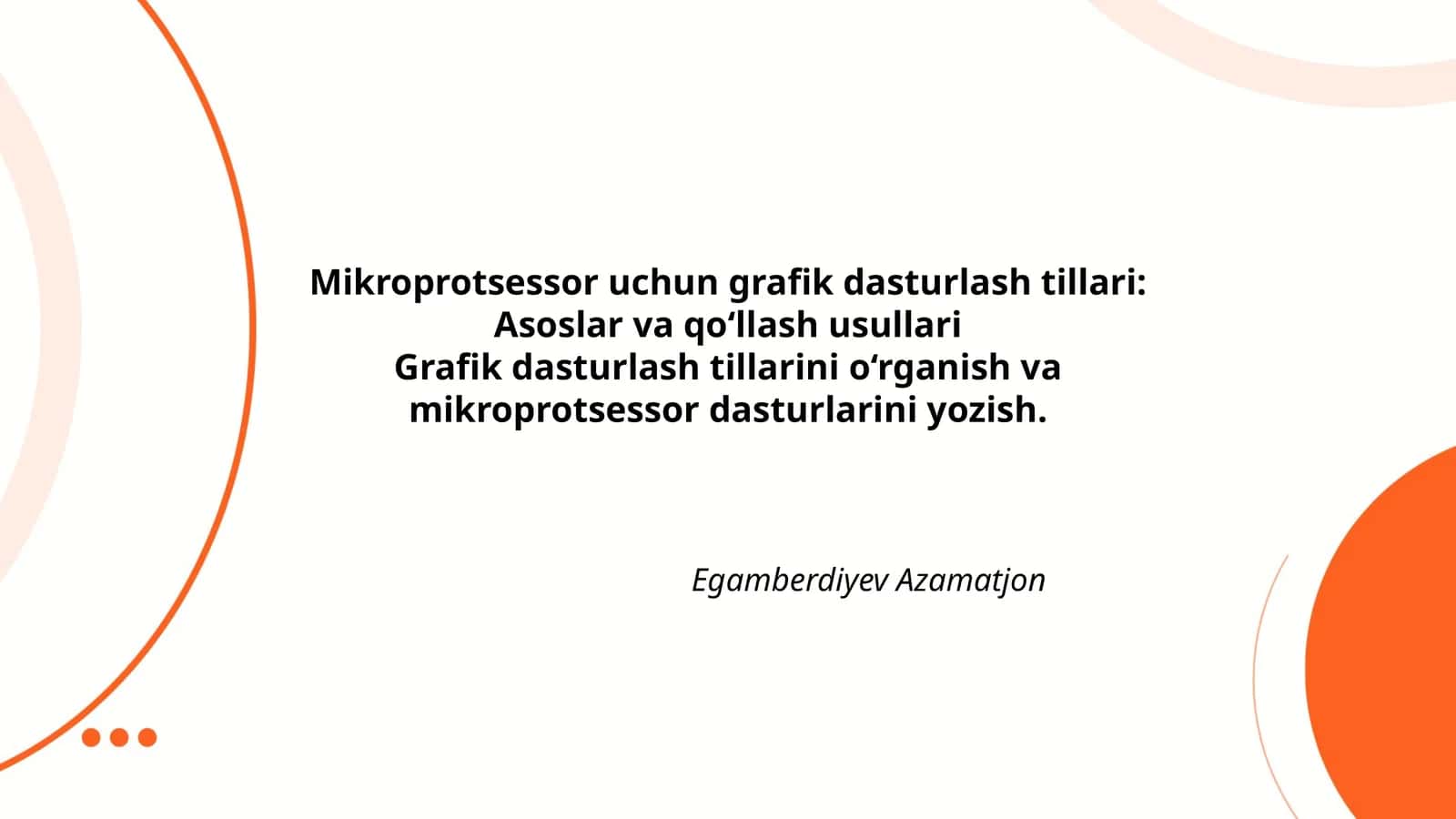 Mikroprotsessor uchun grafik dasturlash tillari: Asoslar va qo‘llash usullari 1