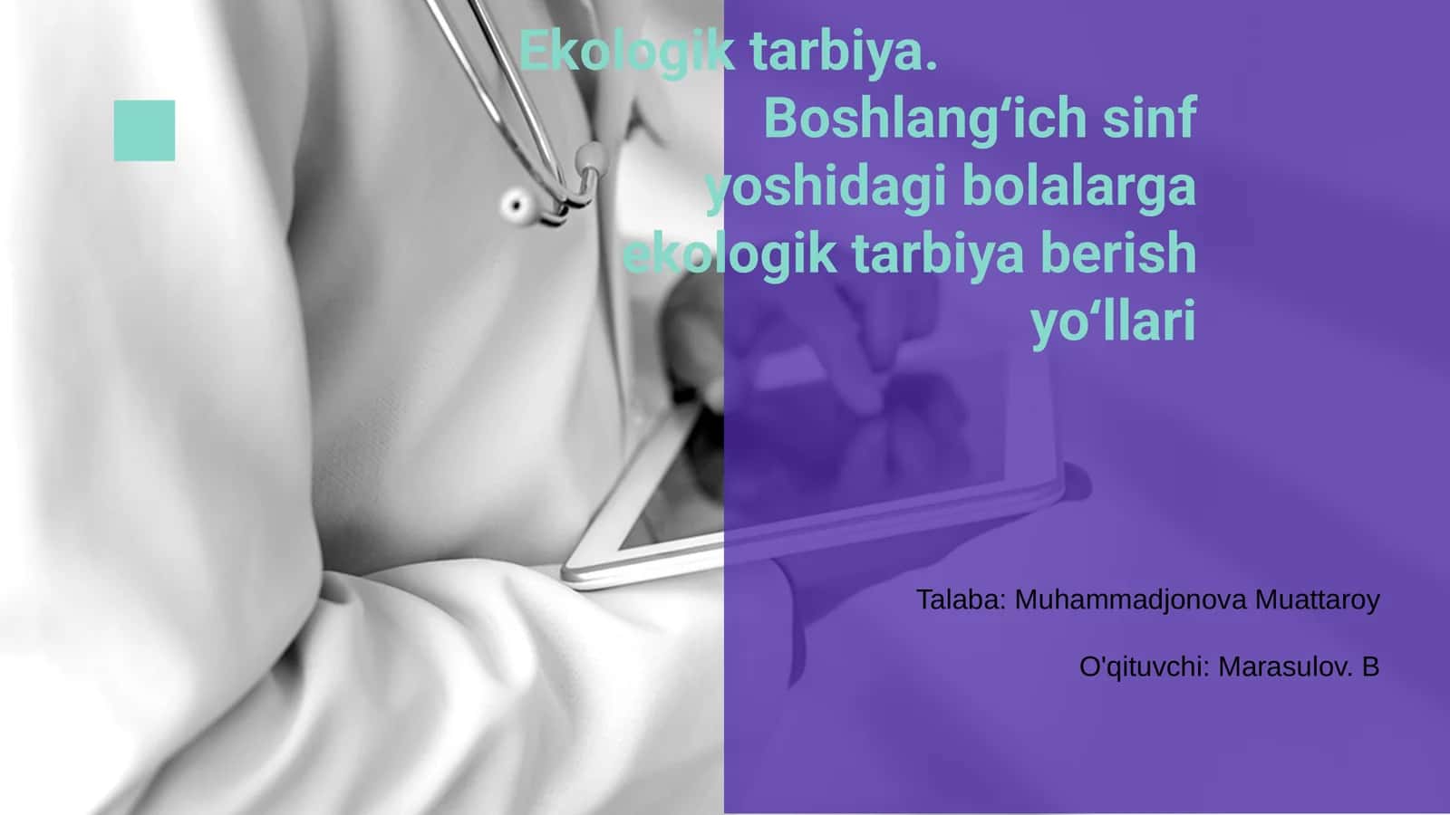 Ekologik tarbiya 1