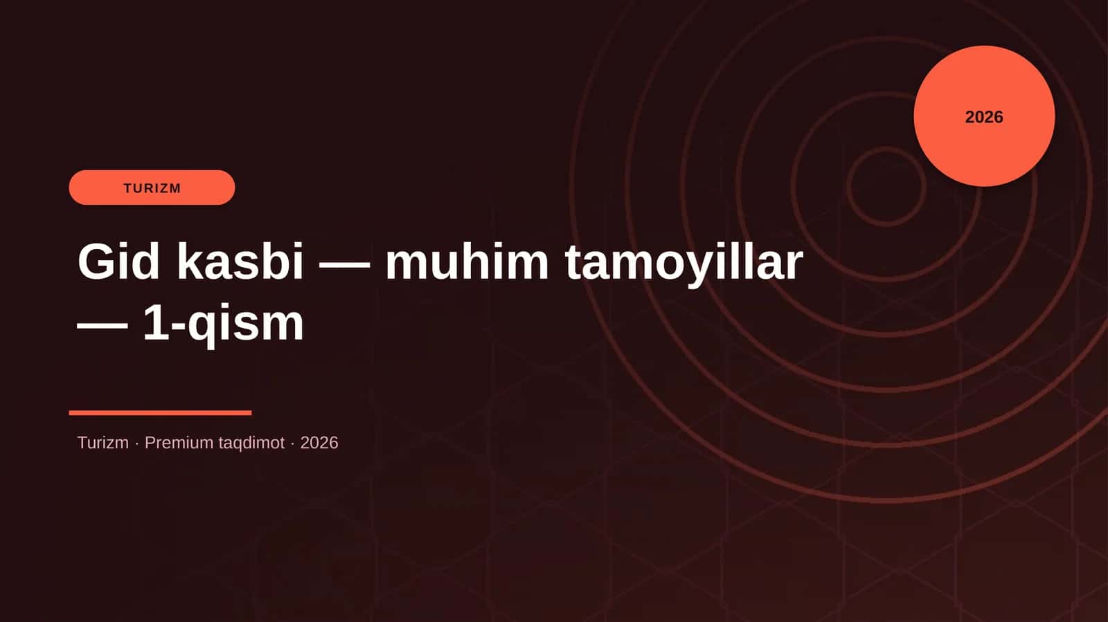 Gid kasbi — muhim tamoyillar — 1-qism 1