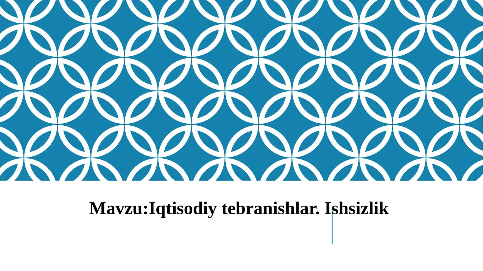 Iqtisodiy tebranishlar. Ishsizlik 1