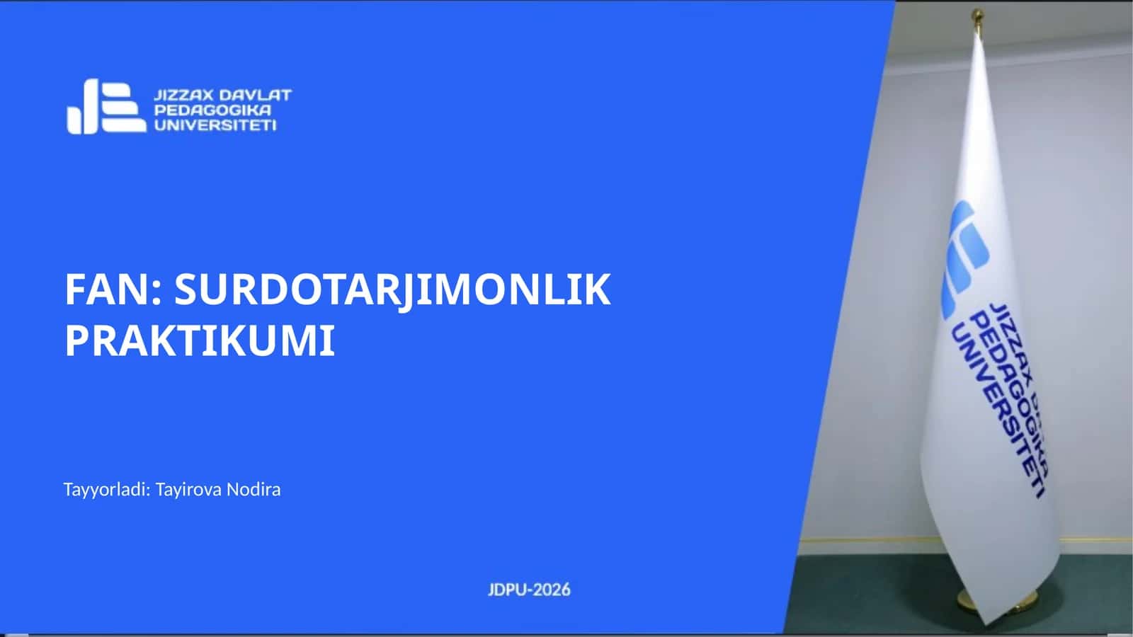 FAN: SURDOTARJIMONLIK PRAKTIKUMI 1