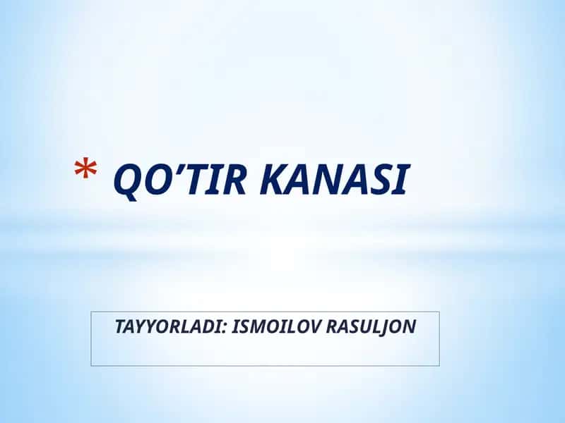 Qo’tir Kanasi 1