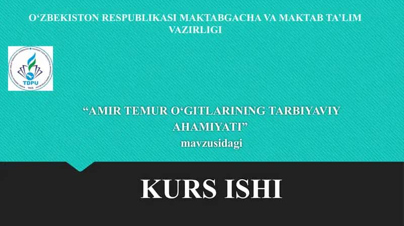 AMIR TEMUROʻGITLARINING TARBIYAVIY AHAMIYATI 1