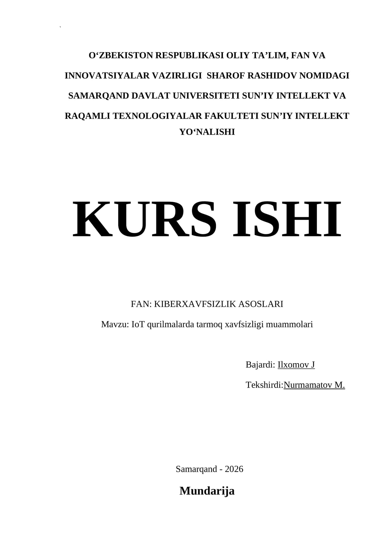 IoT qurilmalarda tarmoq xavfsizligi muammolari 1
