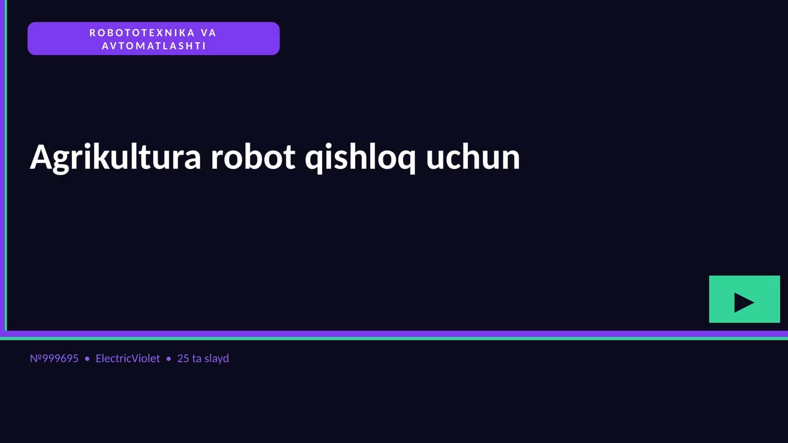 ROBOTOTEXNIKA VA AVTOMATLASHTI 1