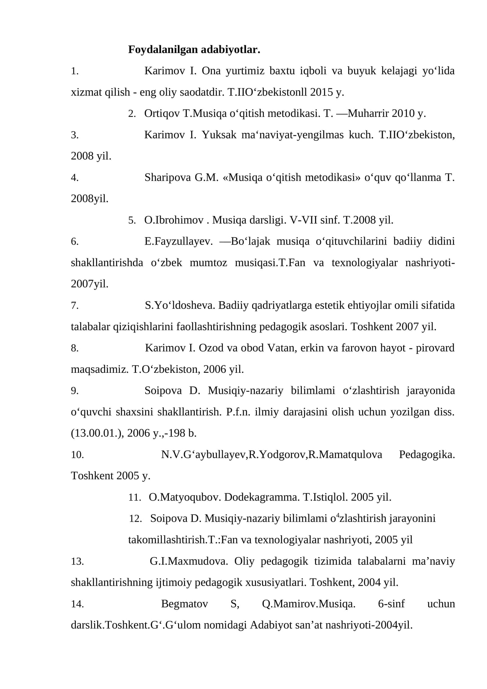 Musiqa o‘qitish metodikasi 1