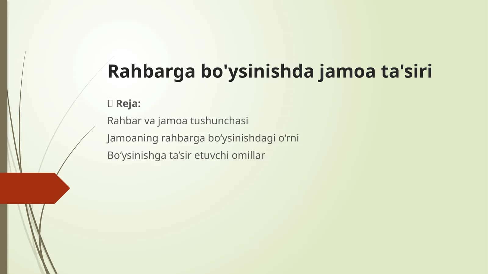 Rahbarga bo'ysinishda jamoa ta'siri 1