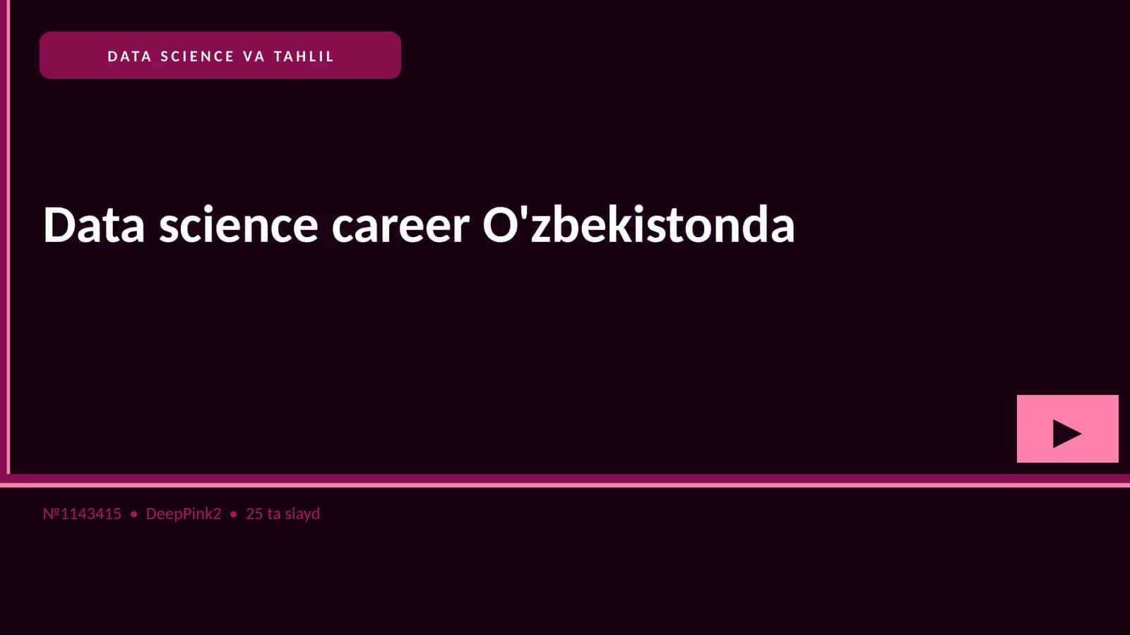 Data Science va Tahlil 1