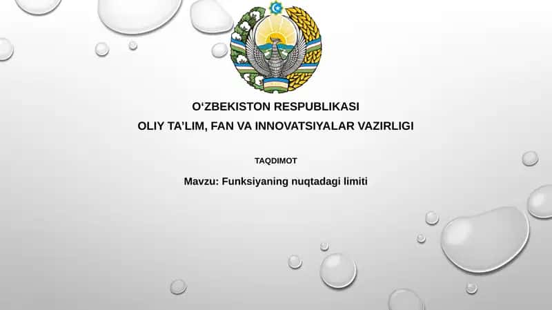 Funksiyaning nuqta dagi limiti 1