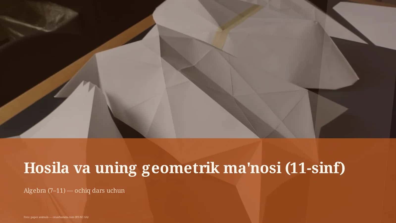 Hosila va uning geometrik ma'nosi (11-sinf) 1