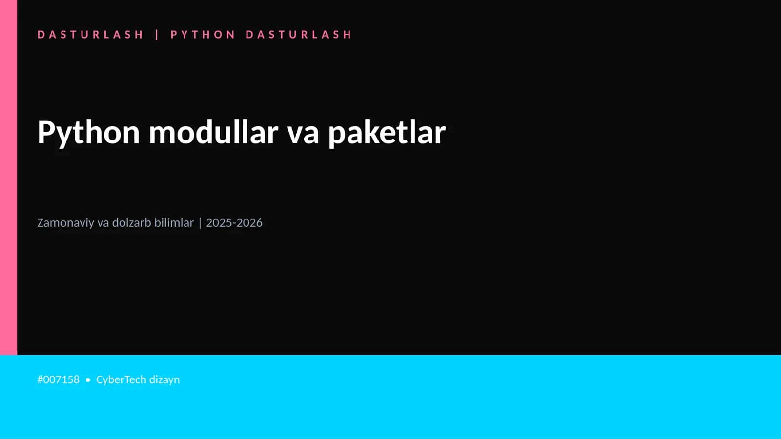 DASTURLASH | PYTHON DASTURLASH 1