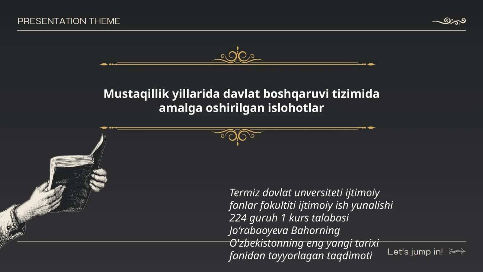O'zbekistonning eng yangi tarixi 1