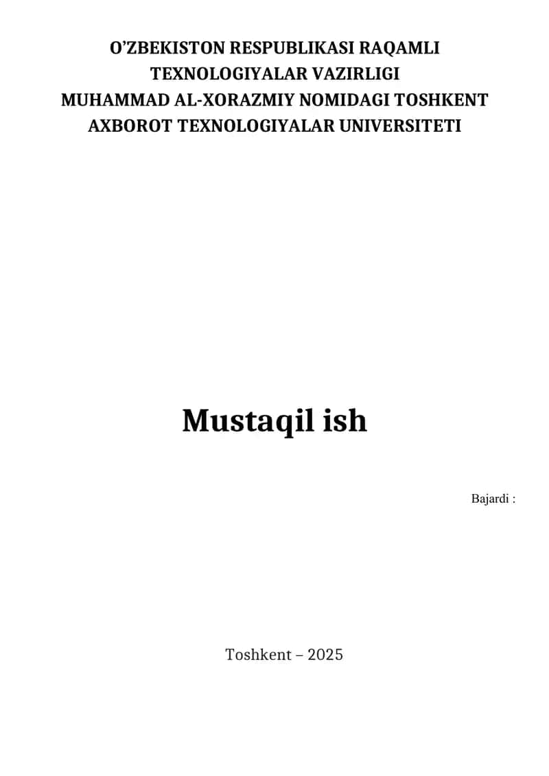 Soʻrovlarni optimallashtirish va qayta ishlash 1