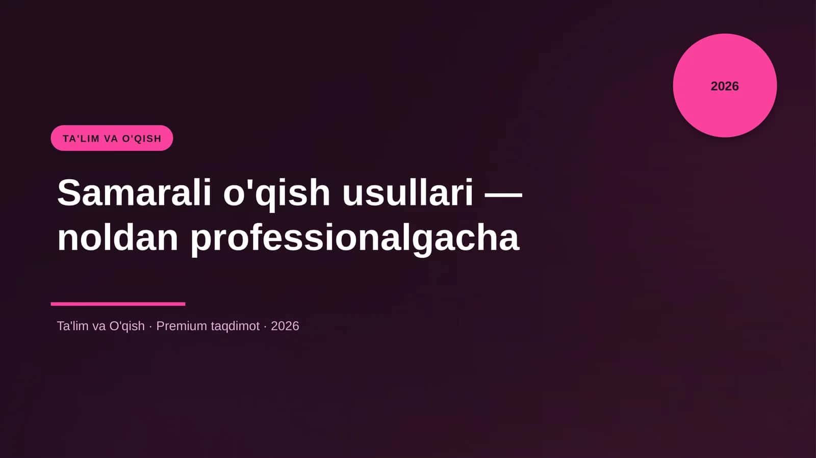 Samarali o'qish usullari — noldan professionalgacha 1
