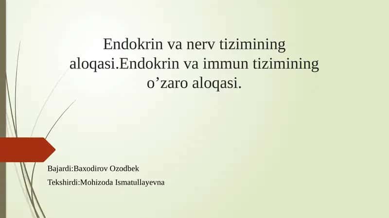 Endokrin va nerv tizimining aloqasi 1