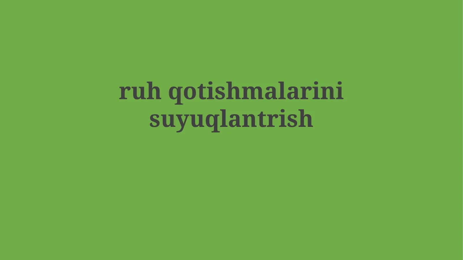 Qon quyqalarining suyulishi 1