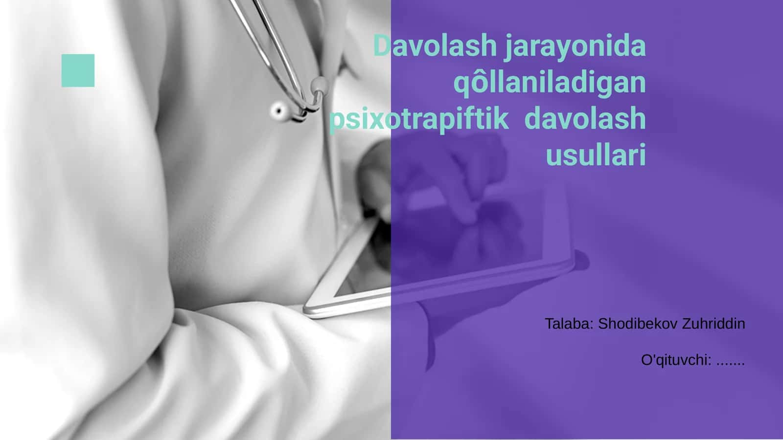 Psixoterapiya usullari 1