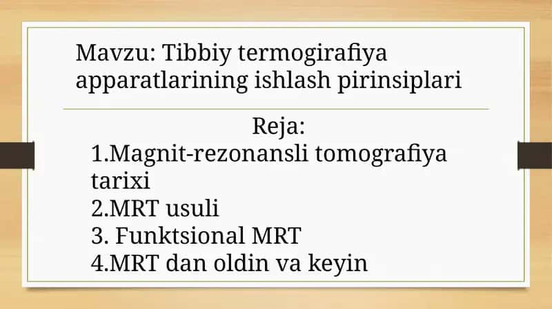 Tibbiy termogirafiya apparatlarining ishlash pirinsiplari 1
