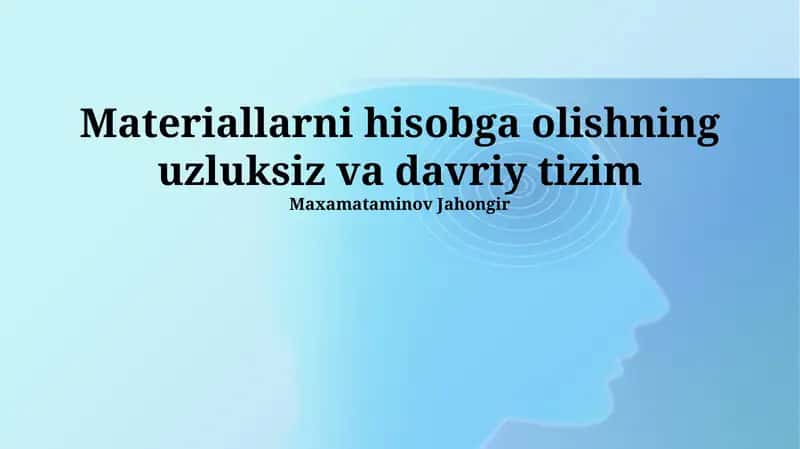 Dasturiy Ta'minot va Texnologiyalar 1