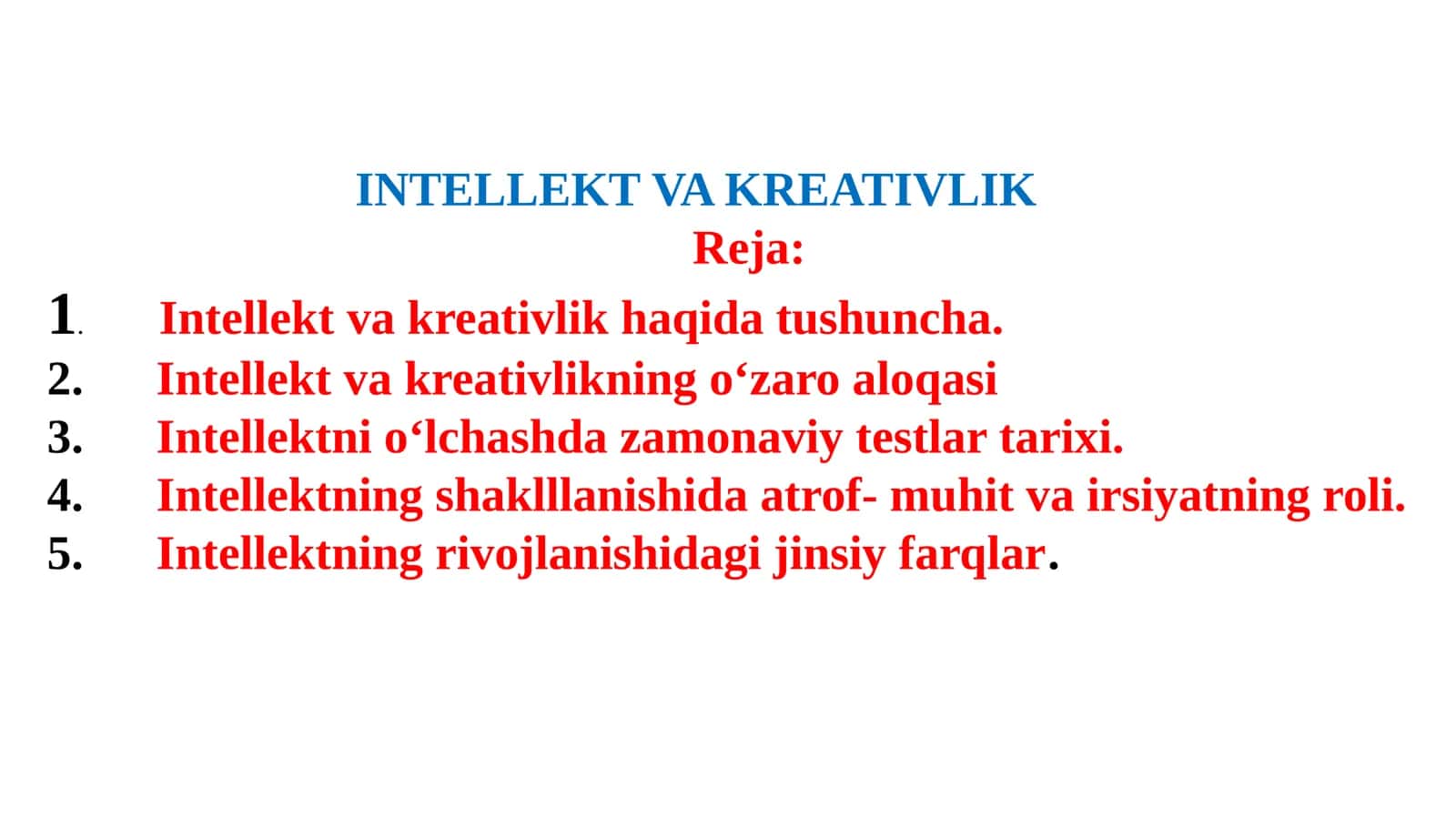INTELLEKT VA KREATIVLIK 1