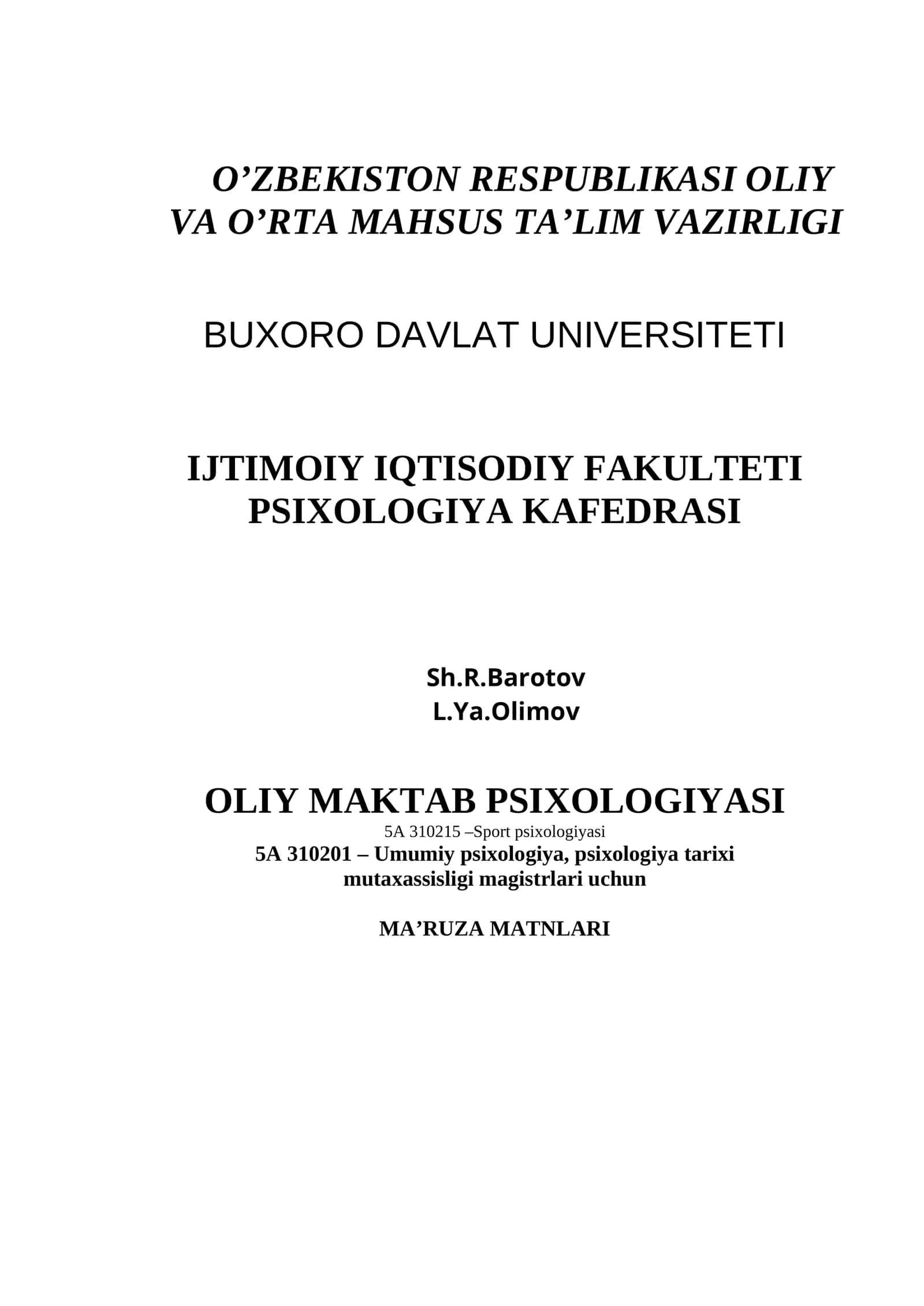 ОLIY MАKTАB PSIХОLОGIYASI 1