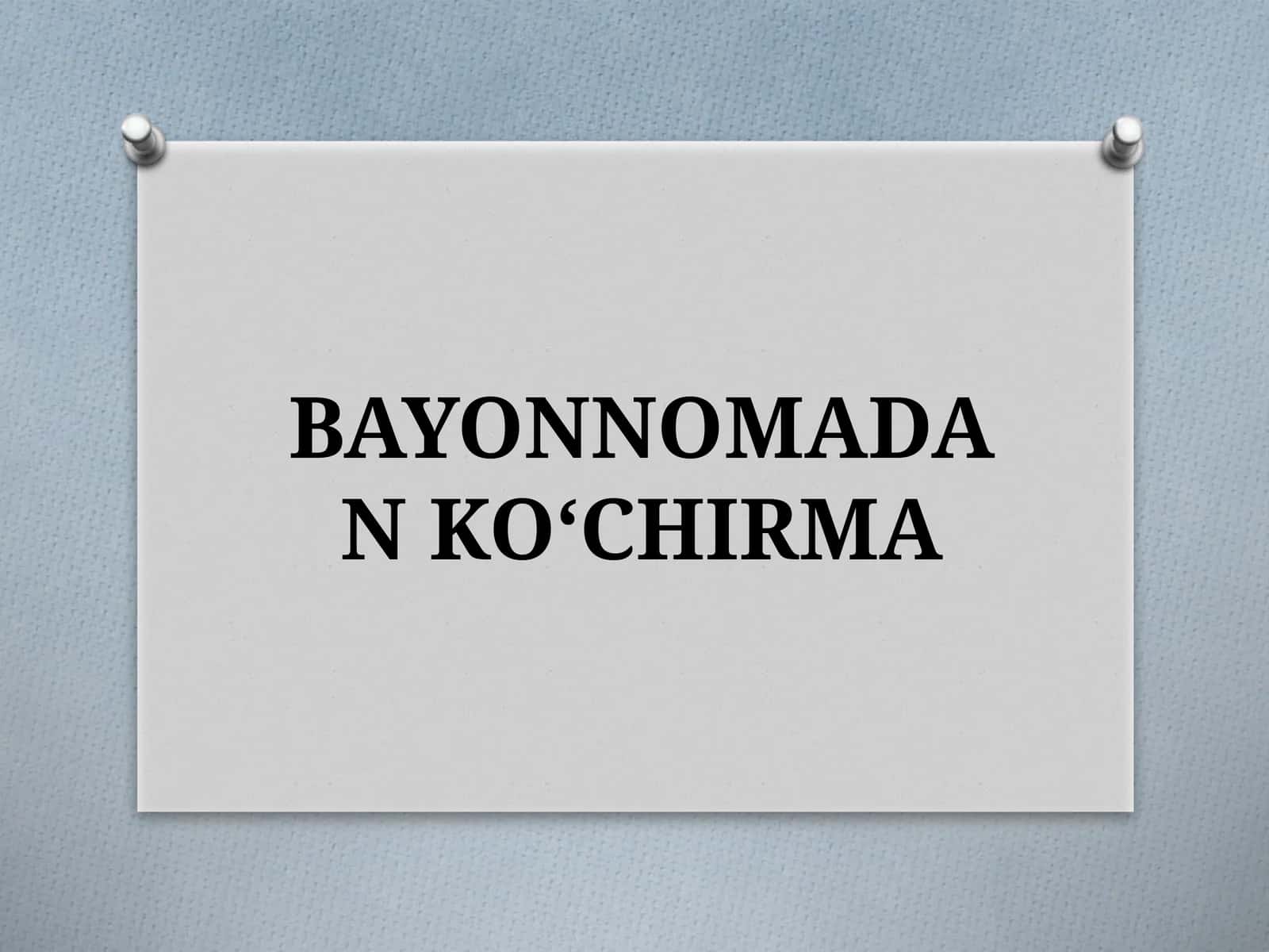 Majlis bayonnomasi 1