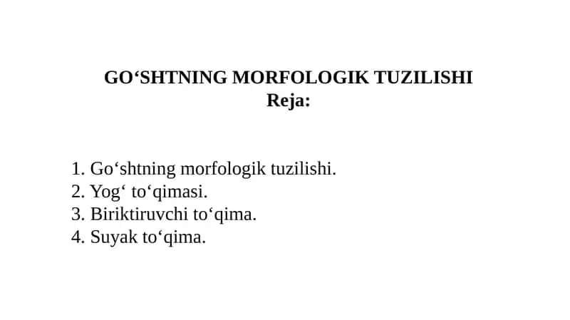 Go‘SHTNING MORFOLOGIK TUZILISHI 1