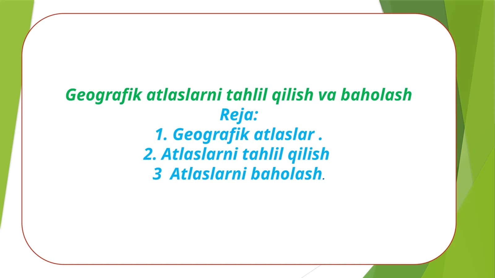 Geografik Atlaslar 1