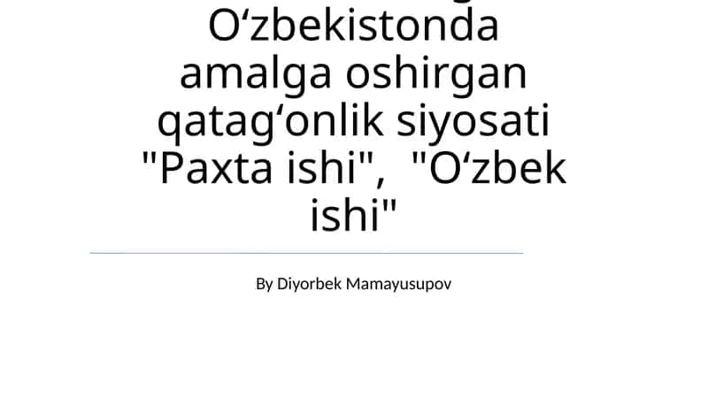 Paxta ishi 1