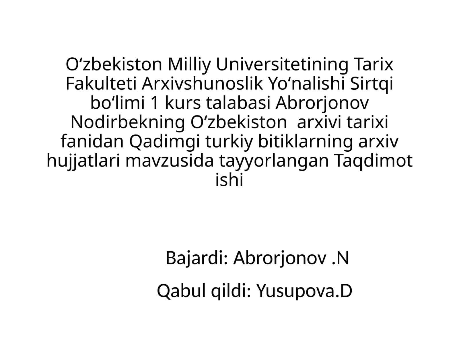 Qadimgiturkiy bitiklarning arxiv hujjatlari 1