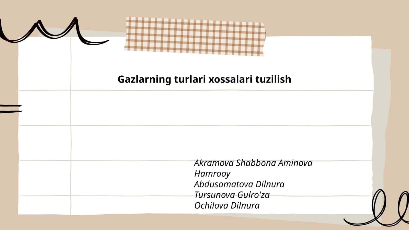 Gazlarning turlari xossalari tuzilish 1