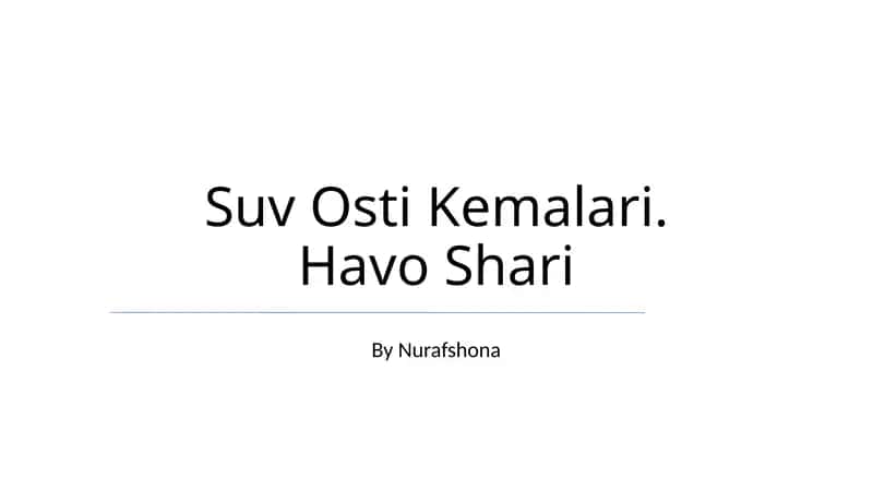 Suv Osti Kemalari 1