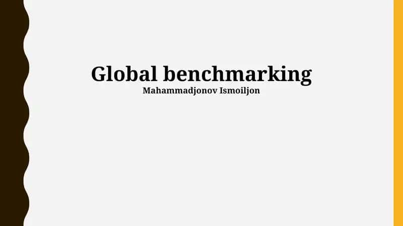 Global Benchmarking 1