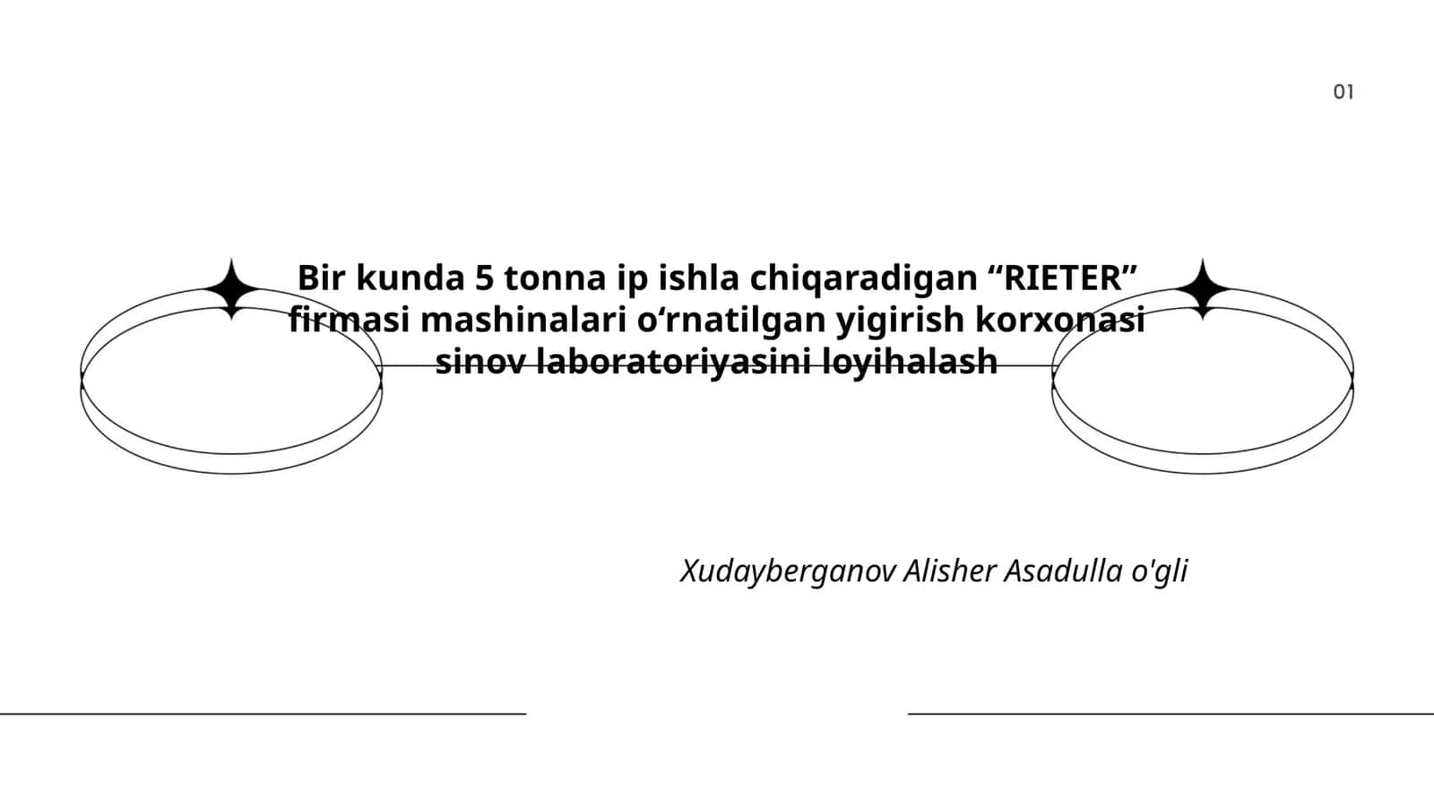 “RIETER” firmasi yigirish korxonasi sinov laboratoriyasini loyihalash 1