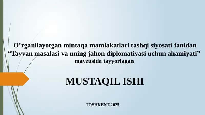 Tayvan masalasi 1
