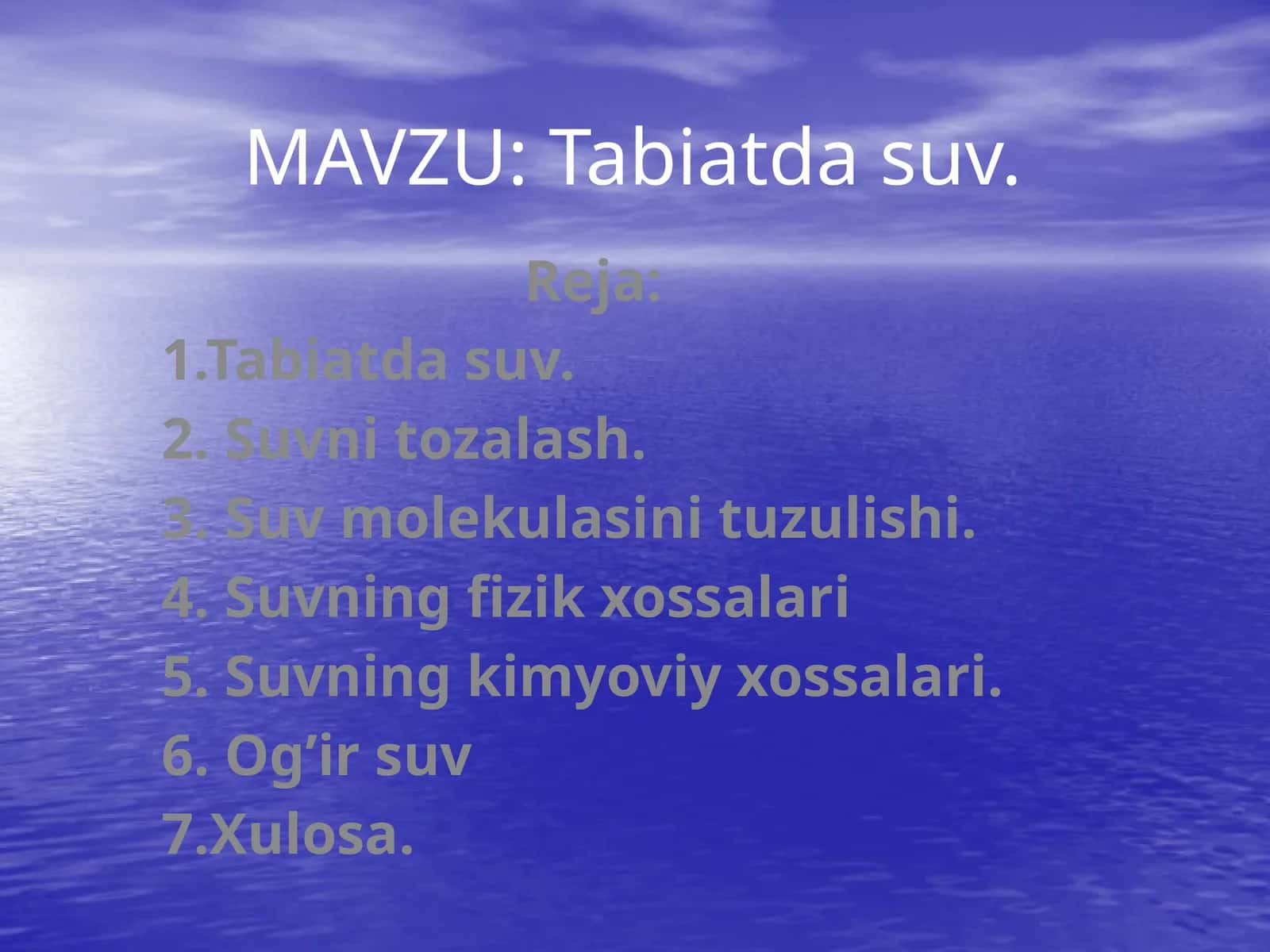 Tabiatda suv 1