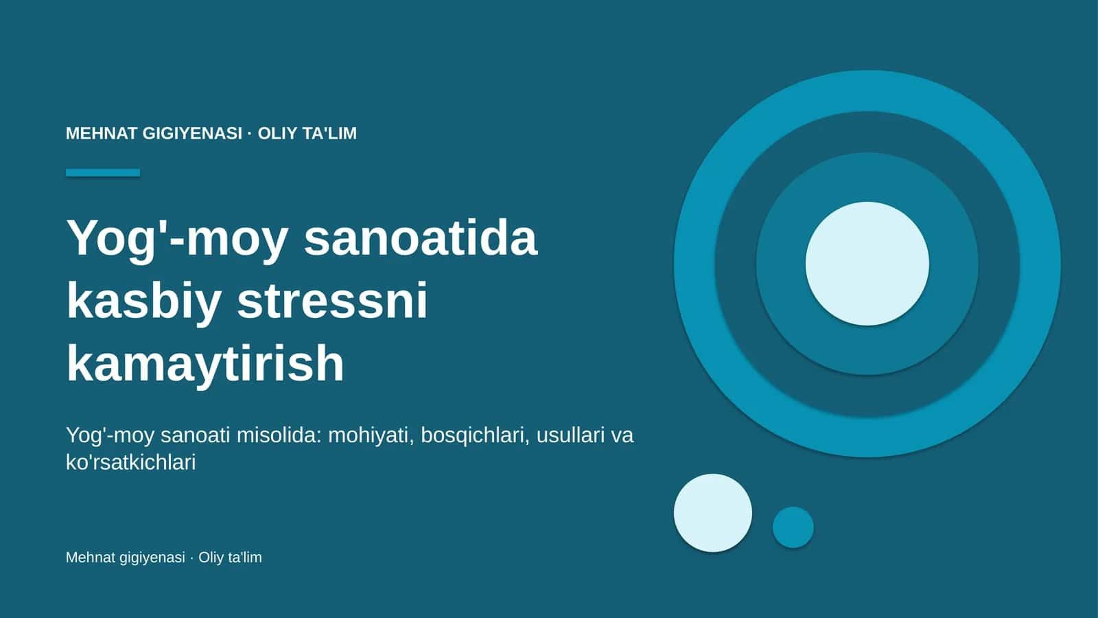 Yog'-moy sanoatida kasbiy stressni kamaytirish 1