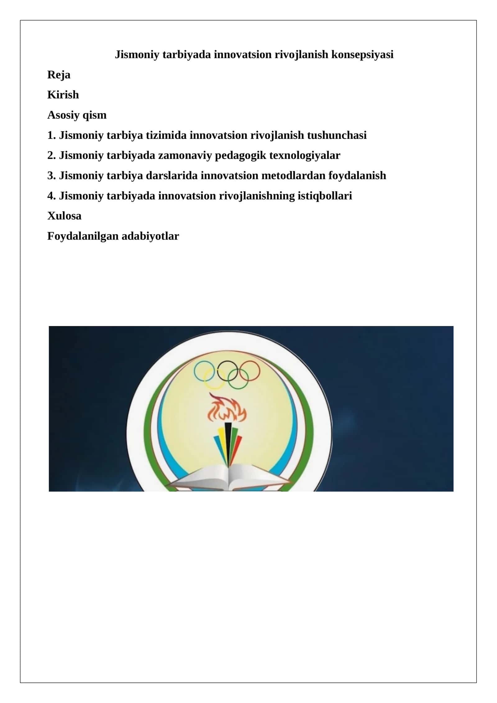 Jismoniy tarbiyada innovatsion rivojlanish konsepsiyasi 1