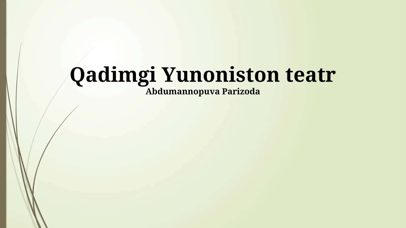 Qadimgi Yunoniston teatr 1