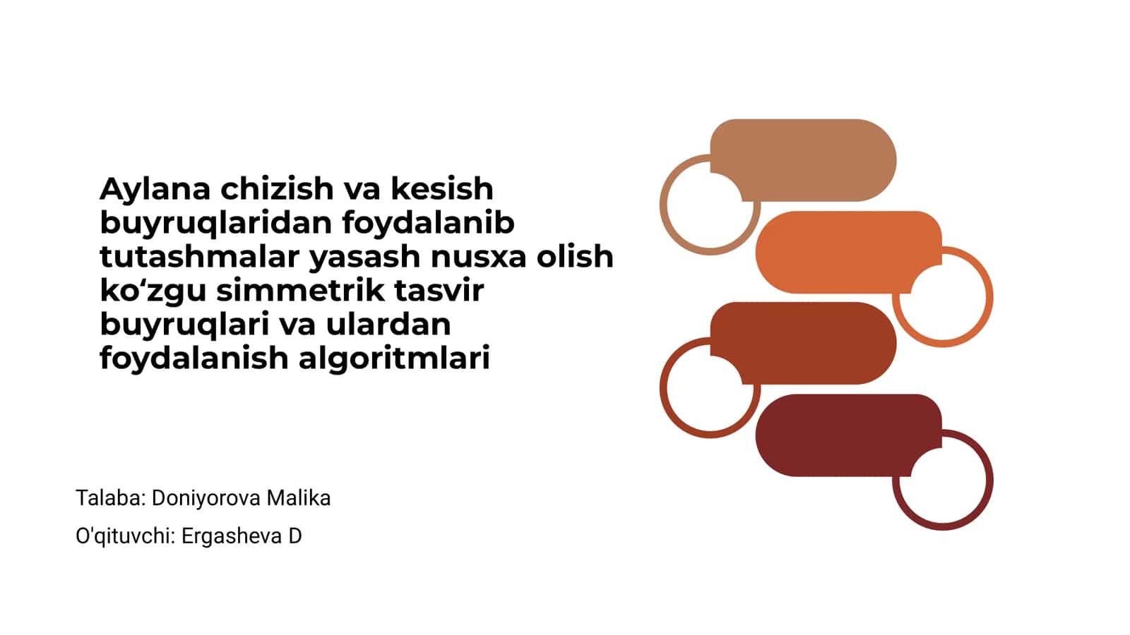 Aylana chizish va kesish buyruqlari 1