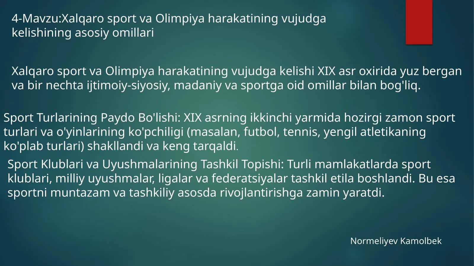 Xalqarosport va olimpiya harakati 1