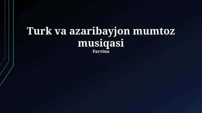 Turk va azaribayjon mumtoz musiqasi 1